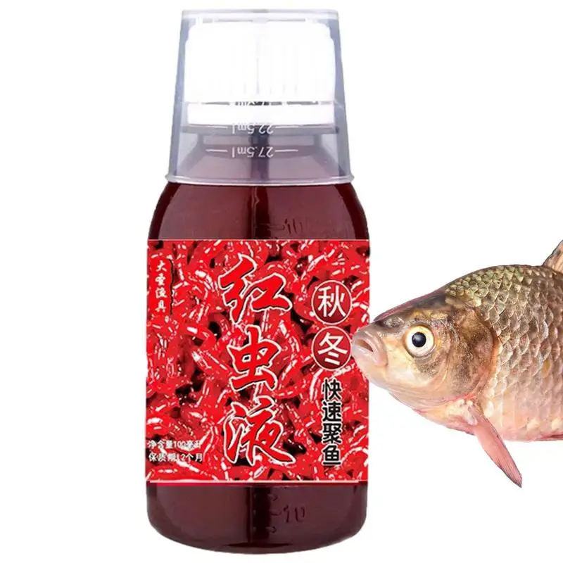 

Red Worm Liquid Bait 100ml Fish Bait High Concentration Attractive Smell Fishing Bait Additive Strong Fishing Lure For Fishing