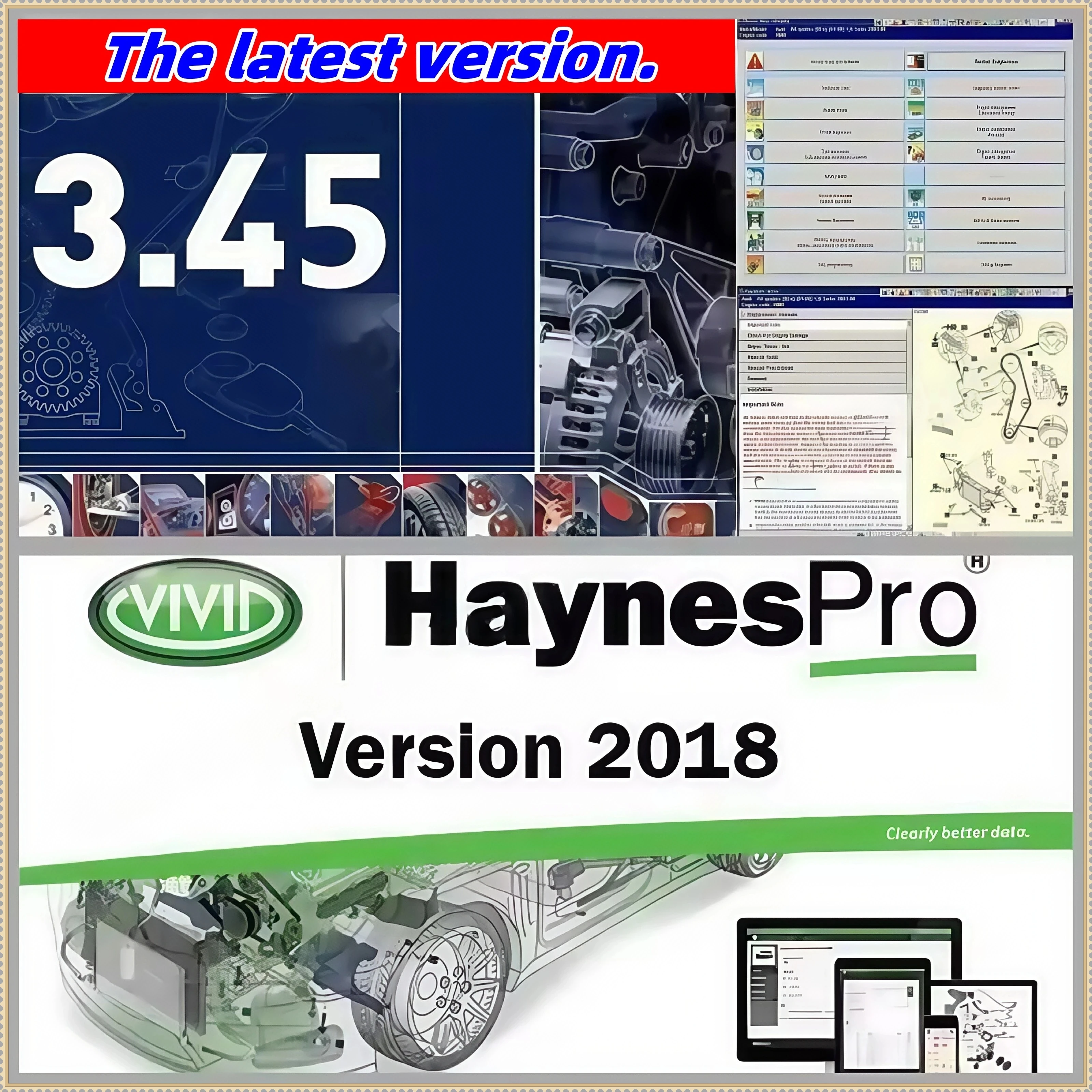 

Программное обеспечение для диагностики автомобилей 2025 года 3.45 + Vivid HAYNES PRO 2018 AtrissStakis Technik Workshop DATA, многоязычная версия для Windows 10