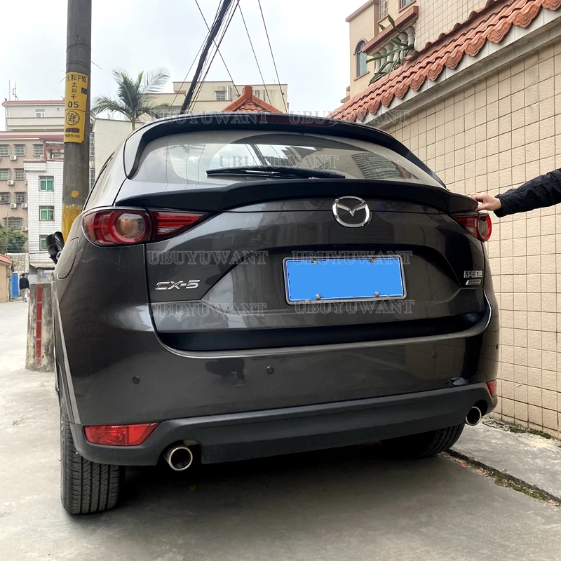 

Задний Средний спойлер для Mazda CX-5 CX5 2017 2018 2019 2020-2023, крыло багажника из углеродного волокна, губа, крыло, черный, белый спойлер, Стайлинг автомо...