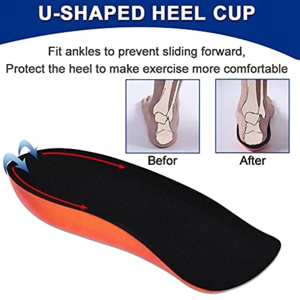 Orthopedic Half Insoles For Feet Plantar Fasciitis Pain Relief Heel Pad Sports Running Soft Elastic Shock Absorption Shoe Insole