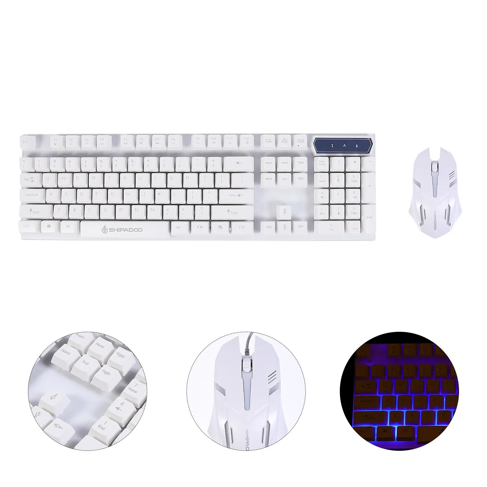 

1 Set Game Keyboard Backlight Light Ergonomic Gaming Keyboard and