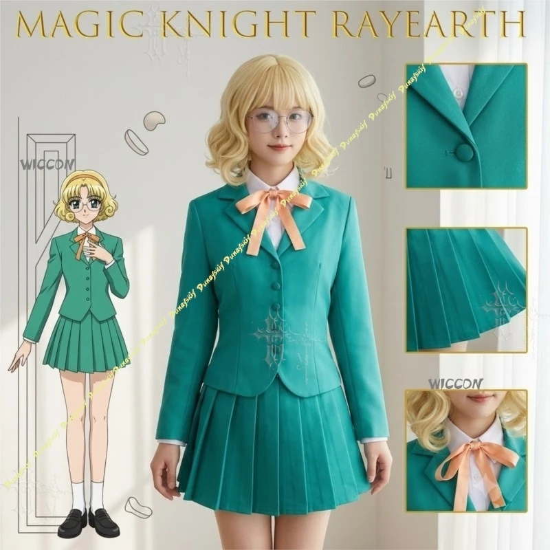 Фото Костюм для косплея Hikaru Shidou Fu Hououji из аниме Magic Knight Rayearth, комплект униформы для женщин, для Хэллоуина и аниме-конвенций №3
