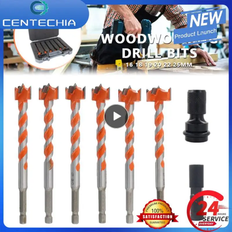 

2/3PCS 9CS/Set Hex Wood Drill Bits Extended Thread Woodworking Hole Opener Hole Saw Cutter 16 18 19 20 22 25MM Power Tool
