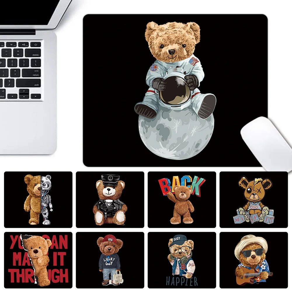 

25*21 Cm Gaming Mouse Pad Computer MousePad Cute Bear Series Universal Laptop Desktop Desk Mat with Office/home Mice Cushion