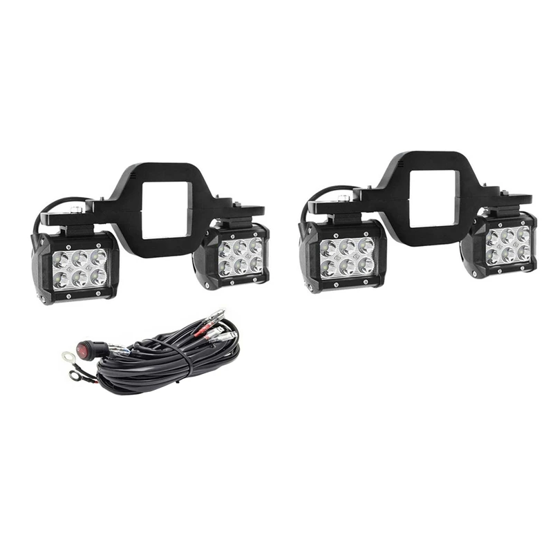 60 Вт 4-дюймовый 6 светодиодный рабочий фонарь с кронштейнами для крепления