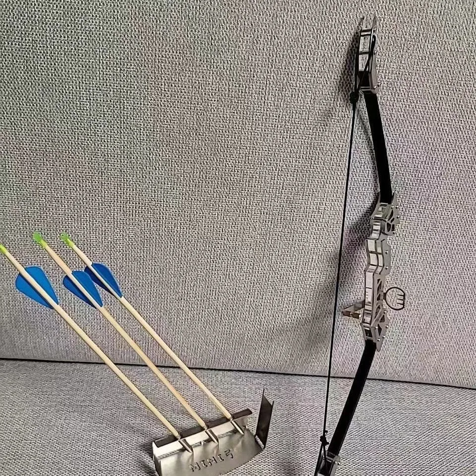

Mini Recurve Bow Mini Traditional Bow Stainless Steel Bow And Arrow Miniature Bow Archery Supplies Decompression Toy