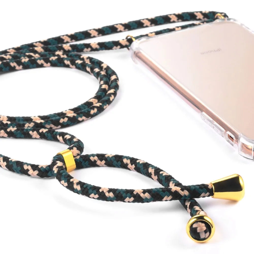 Cell Phone Case With Lanyard Necklace Shoulder Neck Strap Rope Cord For Xiaomi Mi 10 10T 9 lite Redmi 11 11S Note 7 8T 9S pro 12