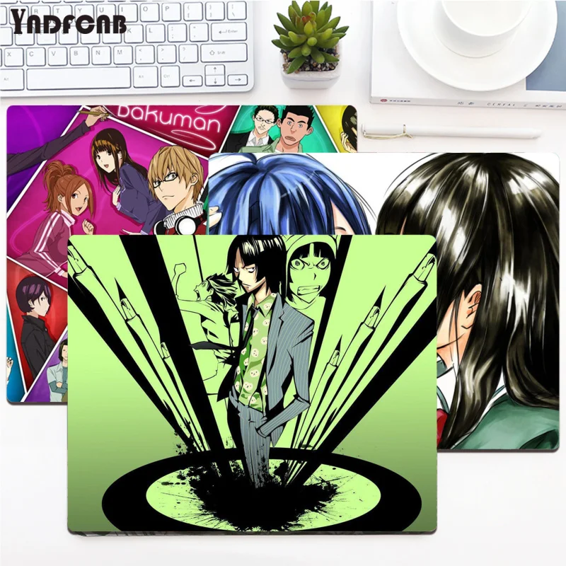 Коврик для мыши Bakuman в японском стиле аниме, нескользящий игровой коврик для мыши в стиле аниме, коврик для клавиатуры и мыши, гладкий коврик для ПК