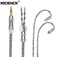 nicehck darkjade 8 strand graphene silver plated occ earphone cable litz 3 52 54 4mm mmcx0 78mm 2pin for mk3 lz a7 kxxs ciem