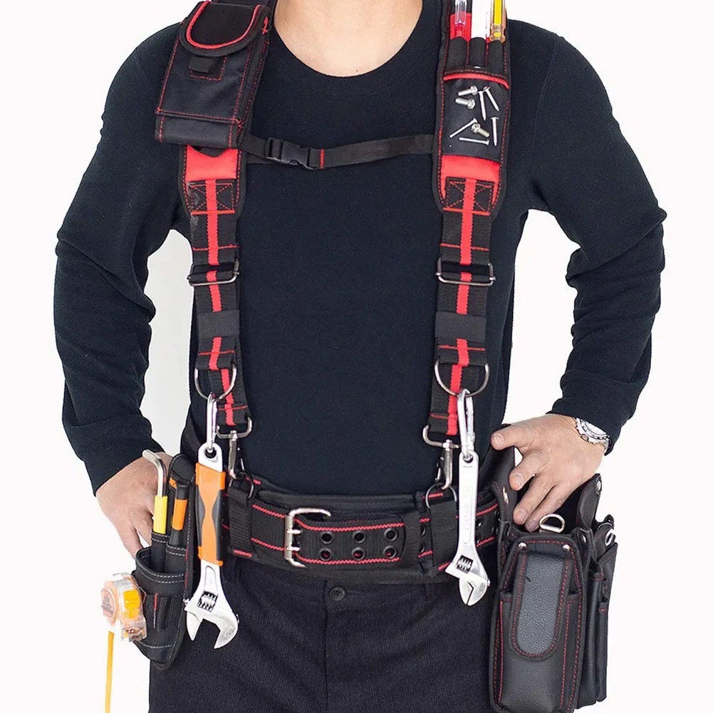 

NEW Tool Belt Suspenders Multifunction Can Hang Tool Bag H-Shaped Adjustable Hanging Electrician Heavy Work Tool Suspenders