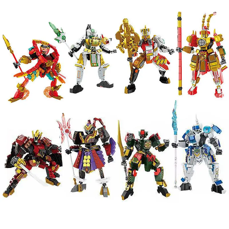 

4 шт./набор, Детский конструктор «Путешествие в Запад»