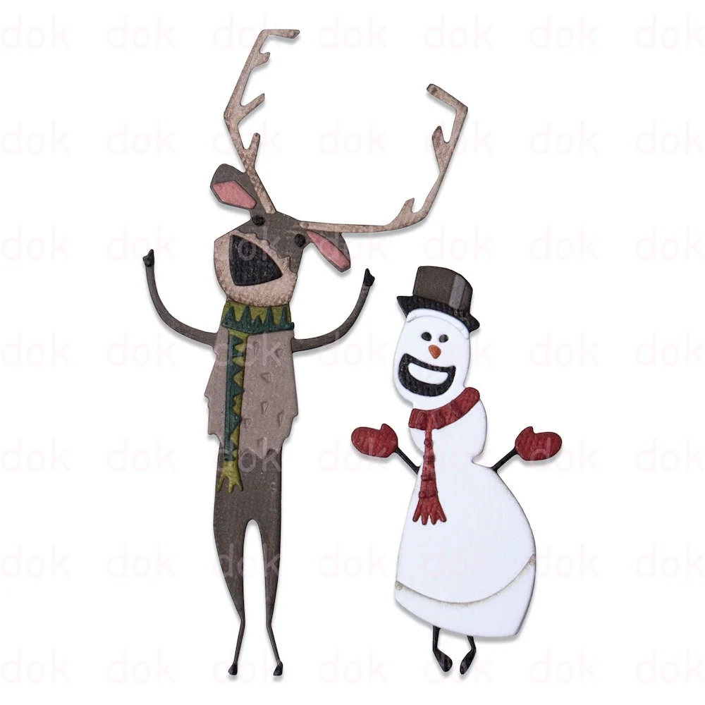 

Reindeer Snowman Papercut Christmas Metal Die Cutting 2022 New Die Molds Scrapbooking Paper Making for DIY Cuts Crafts Big Dies