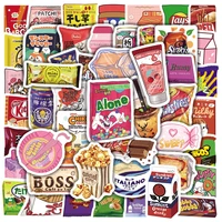 103050pcs food brand stickers waterproof pvc for graffiti laptop luggage motorcycle refrigerator skateboard classic toy gifts