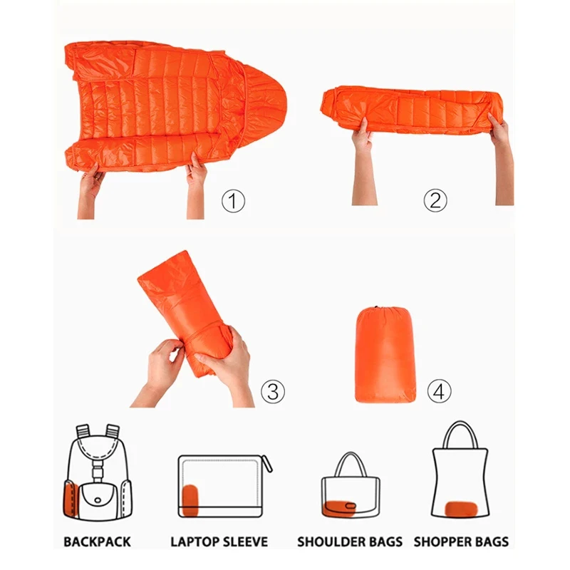 New Women Thin Down Jacket White Duck Down Ultralight Jackets Autumn and Winter Warm Coats Portable Outwear Fashion Down Jacket