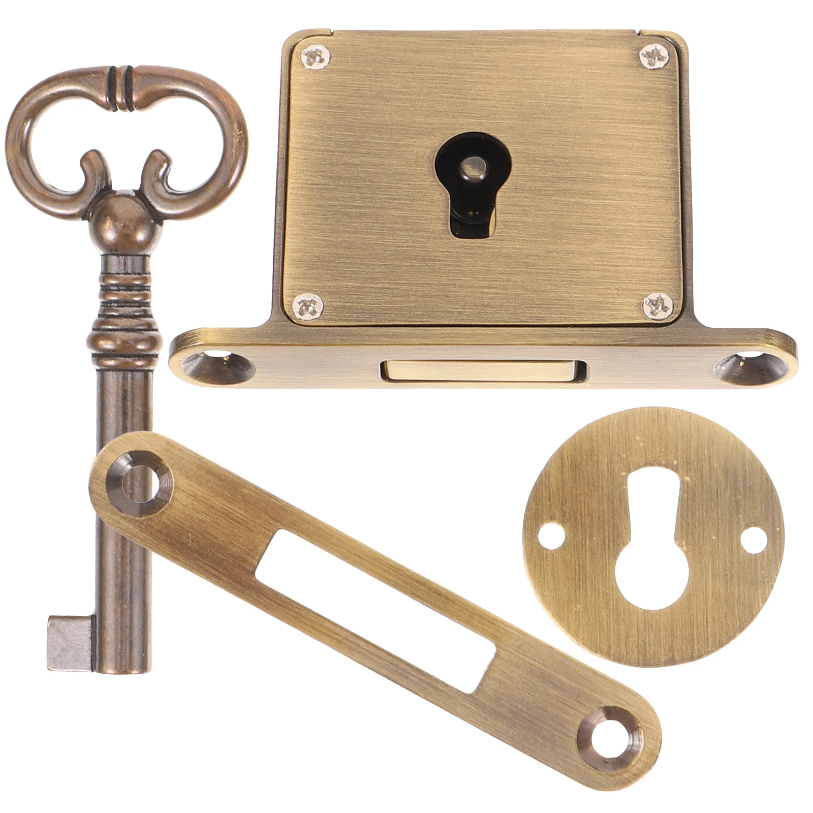 

Drawer Lock Retro Metal for European Style Desk Locks Drawers with Key Brass Vintage Heavy Duty