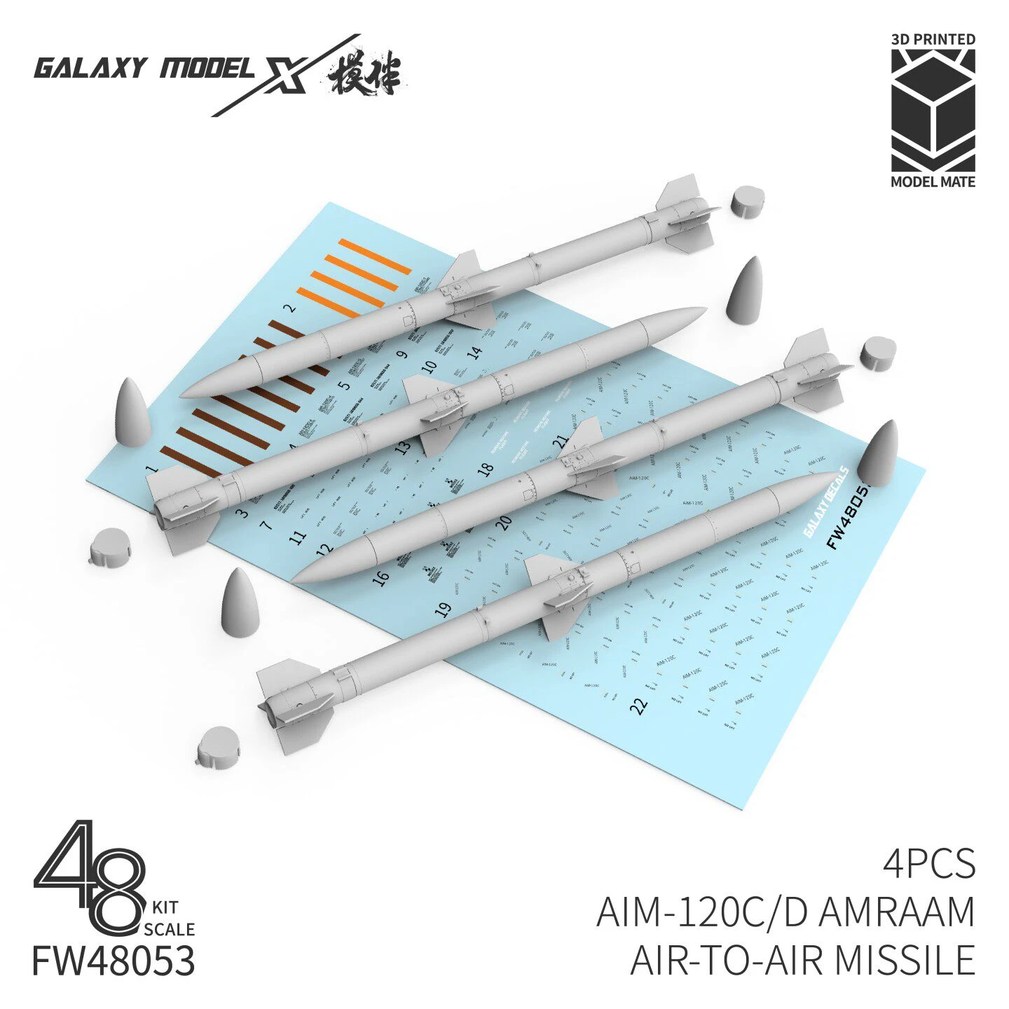 Фото Galaxy 1/48 AIM-120A/B AIM-120C/D AMRAAM Комплект ракет 