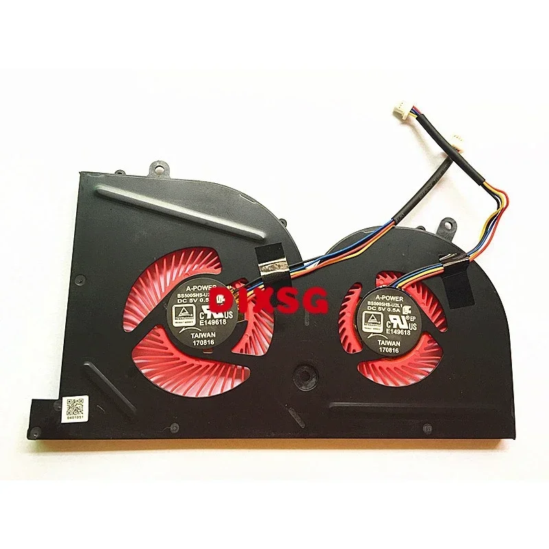 Вентилятор охлаждения процессора и графического для MSI GS63 GS63VR 6RF 6RF-001US 7RF 7RF-212UK GS73
