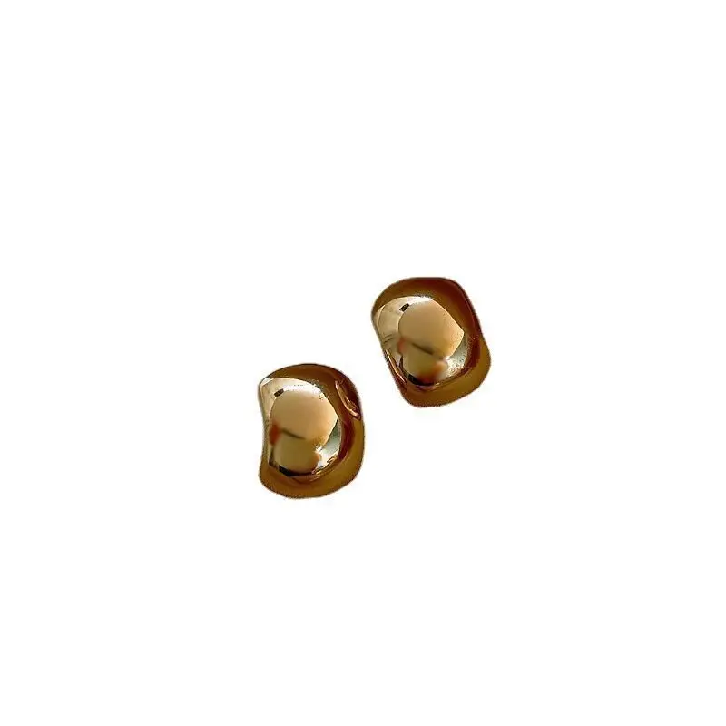 

PTQASP S925 Silver Needle Retro New Net Red Temperament Earrings Female Gold Bead Earrings Jewelry Round Beads Small Earrings
