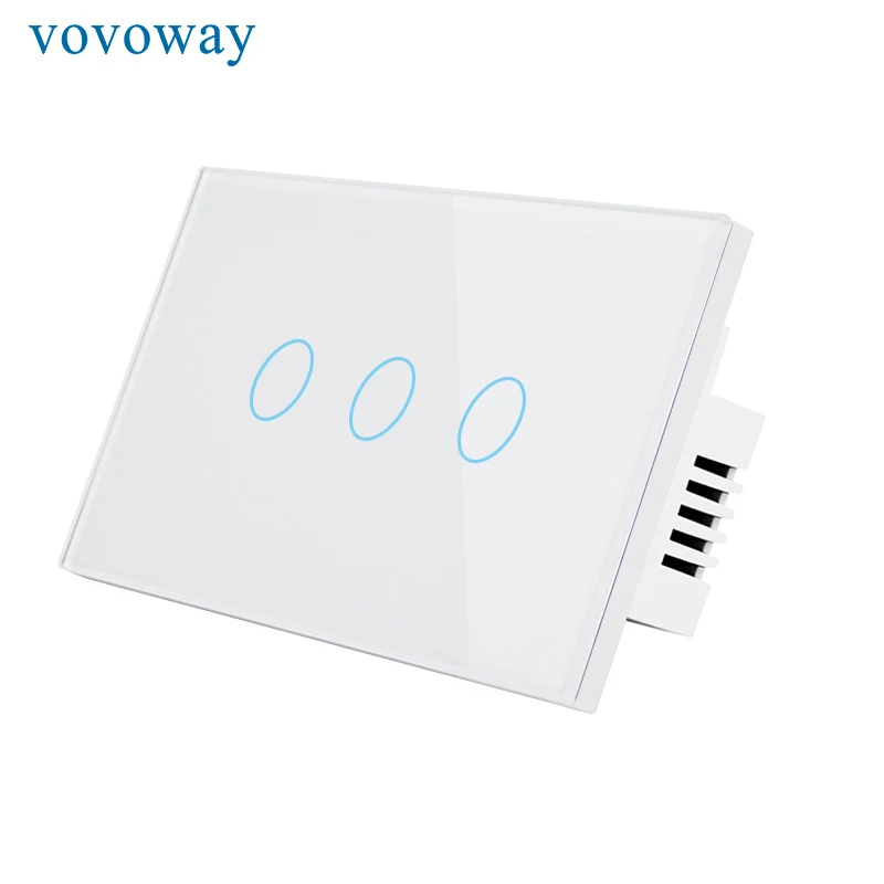 

Smart touch light switch wifi app Alexa voice wireless remote control 1 \ 2 \ 3 \ 4gang, neutral wire installation, AC 110V-240V