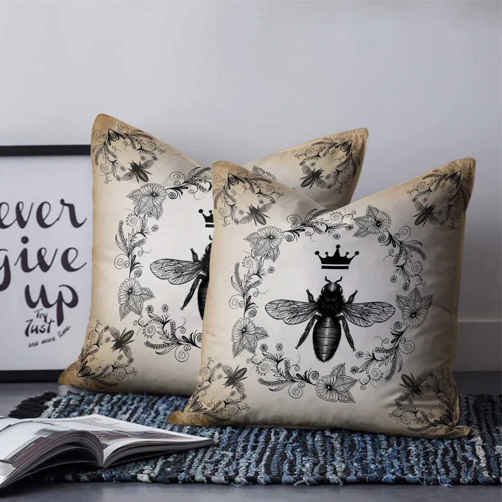 

Bee венок-Корона, 2 шт., наволочка для дивана, спальни, наволочка для беседки, балкона, современный дом, искусство