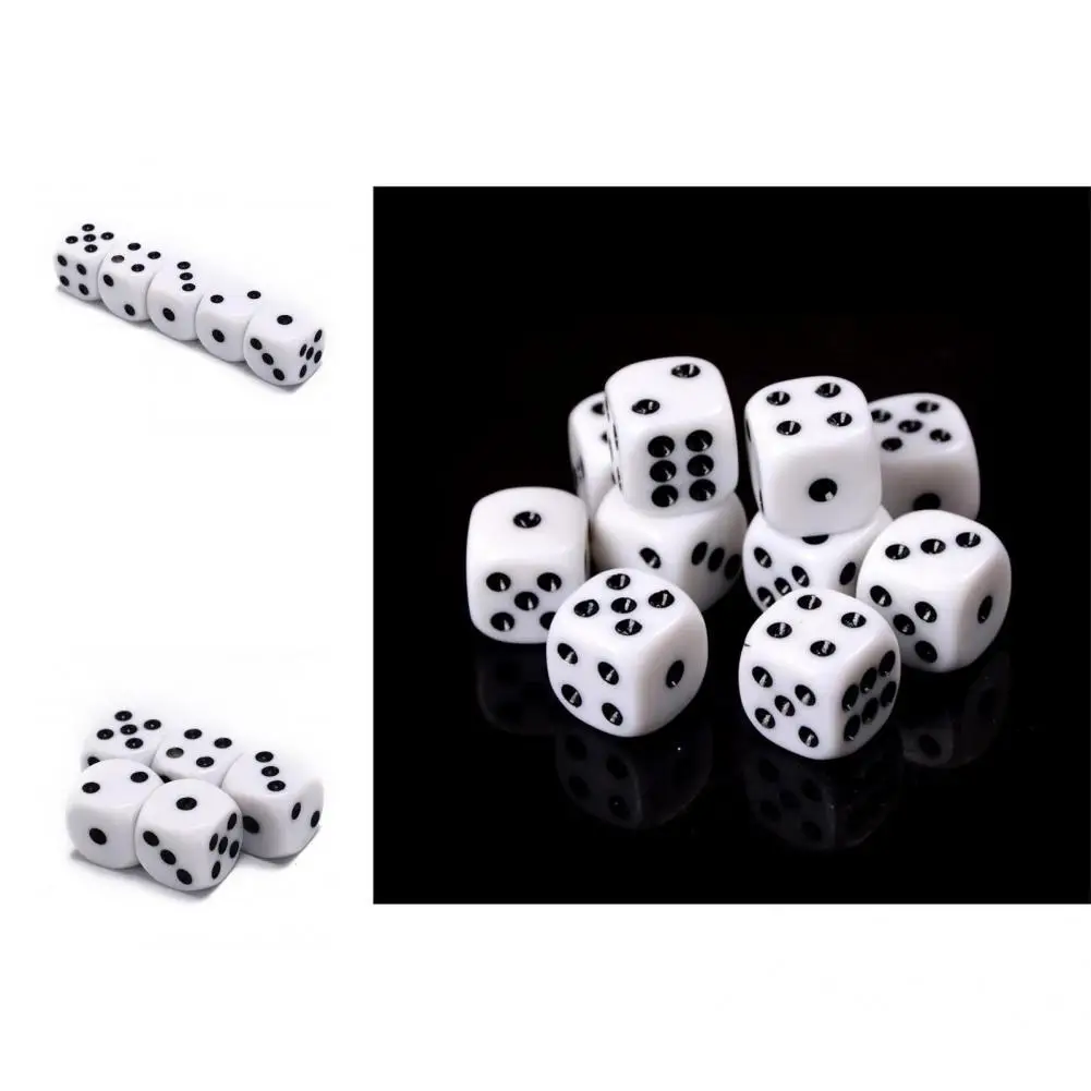

100Pcs Dice Toy Chic Mini Motivational Smooth Edges Delicate Dice for Gifts Six Sided Decider Dice Game Toy