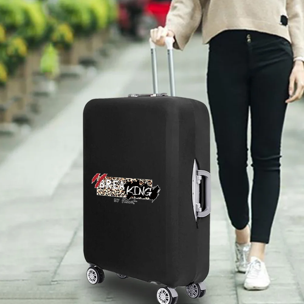 Cartoon Leopard Travel Cover Luggage Cover 18-32 Inch Trolley Baggage Elastic Dust Protective Suitcase Cover Travel Accessories