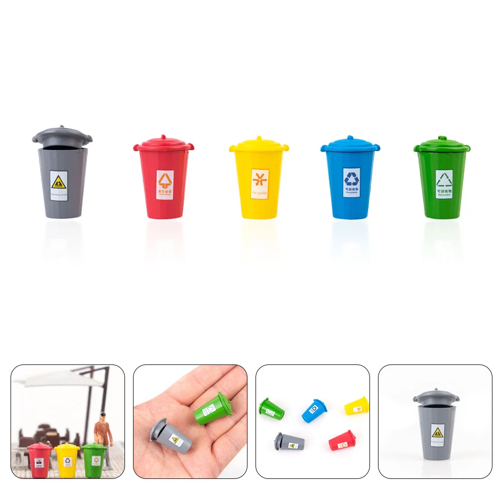 

Can Garbage Trashtoy Bin Mini House Truck Model Miniature Sorting Tiny Decorholder Pen Small Game Sand Table Kidsorganizer Waste