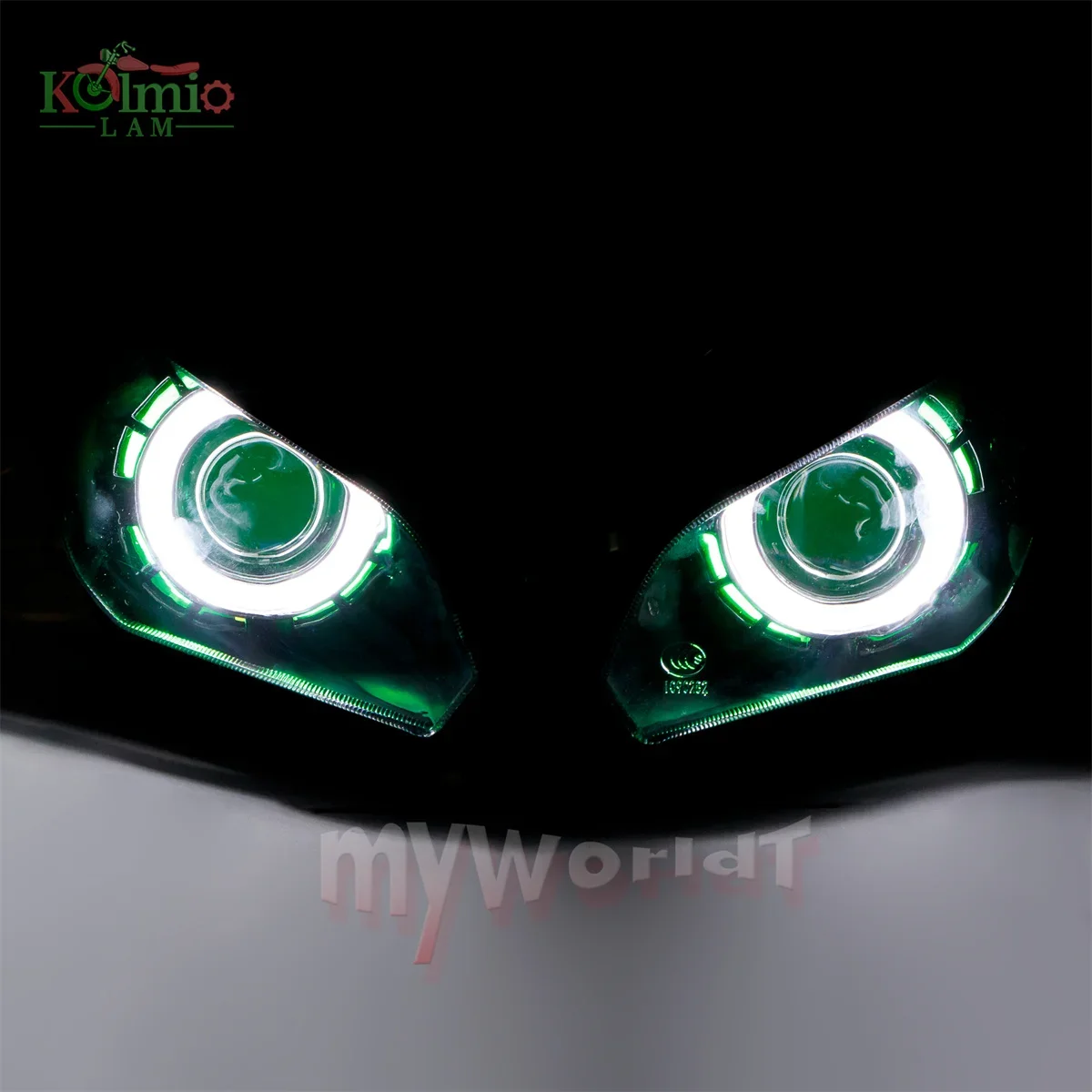 Фото Подходит для Kawasaki Ninja 300 2013-2018 EX300 мотоциклетная фара «ангельские глазки» HID фара NINJA 300 2014 2015 2016 2017 №3