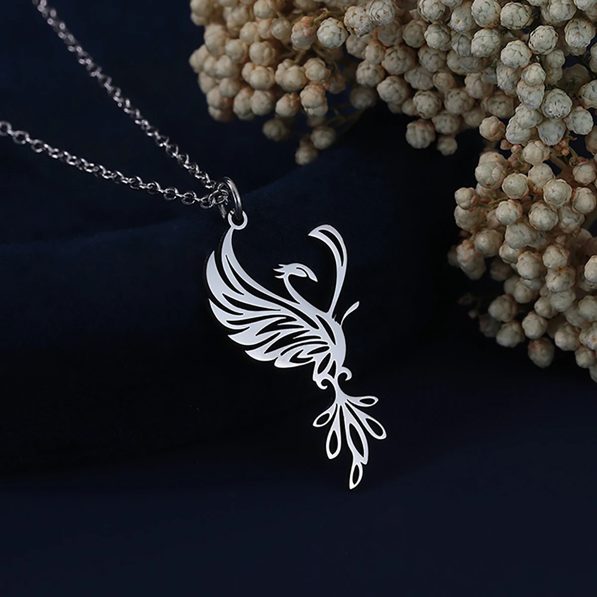CHENGXUN ожерелье с подвеской в виде Феникса для женщин и мужчин из нержавеющей стали