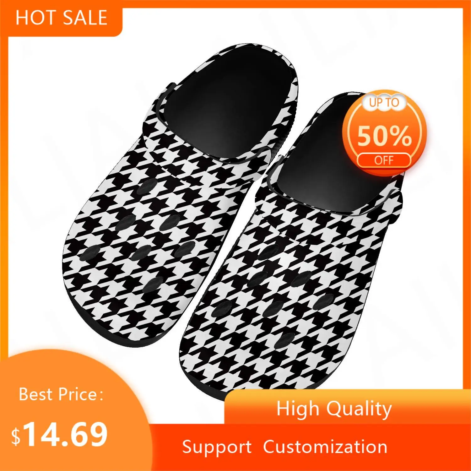 

Туфли для дома с рисунком «гусиные лапки», унисекс, для подростков