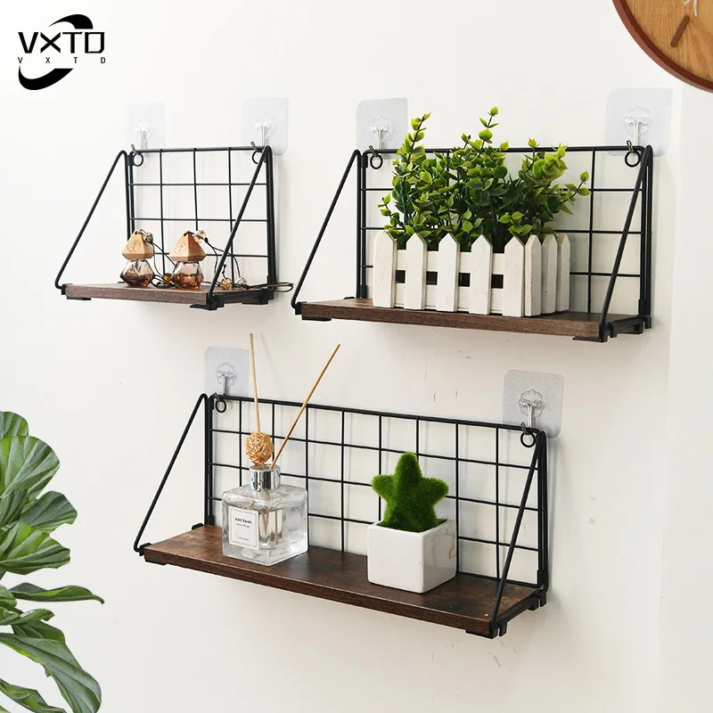 Деревянная железная настенная полка-органайзер держатель кухонные