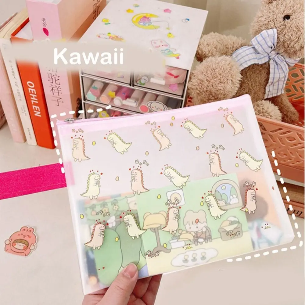 

Convenient Cartoon School Students Stationary Office Storage Bag Documents Bag Paper Organizer A5 File Folders