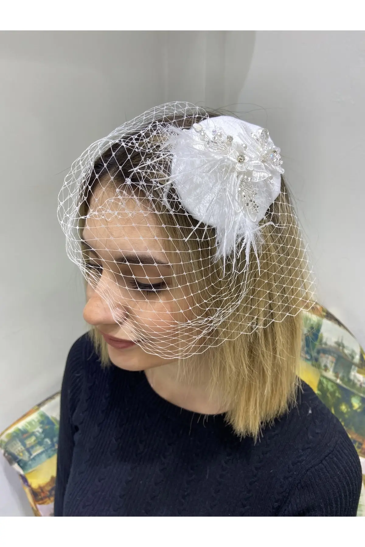 

Свадебные аксессуары hatвуаль для невесты и подружек невесты ручной работы