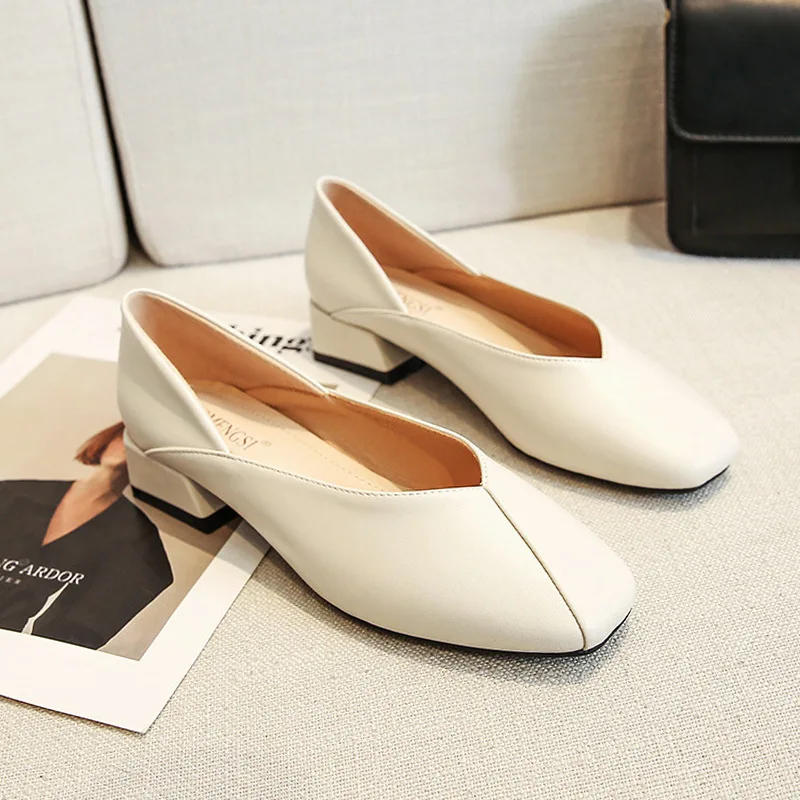 

Повседневные женские туфли без шнуровки, мягкая женская обувь в британском стиле, лоферы с мехом, Осенние оксфорды с квадратным носком, закрытые слипоны