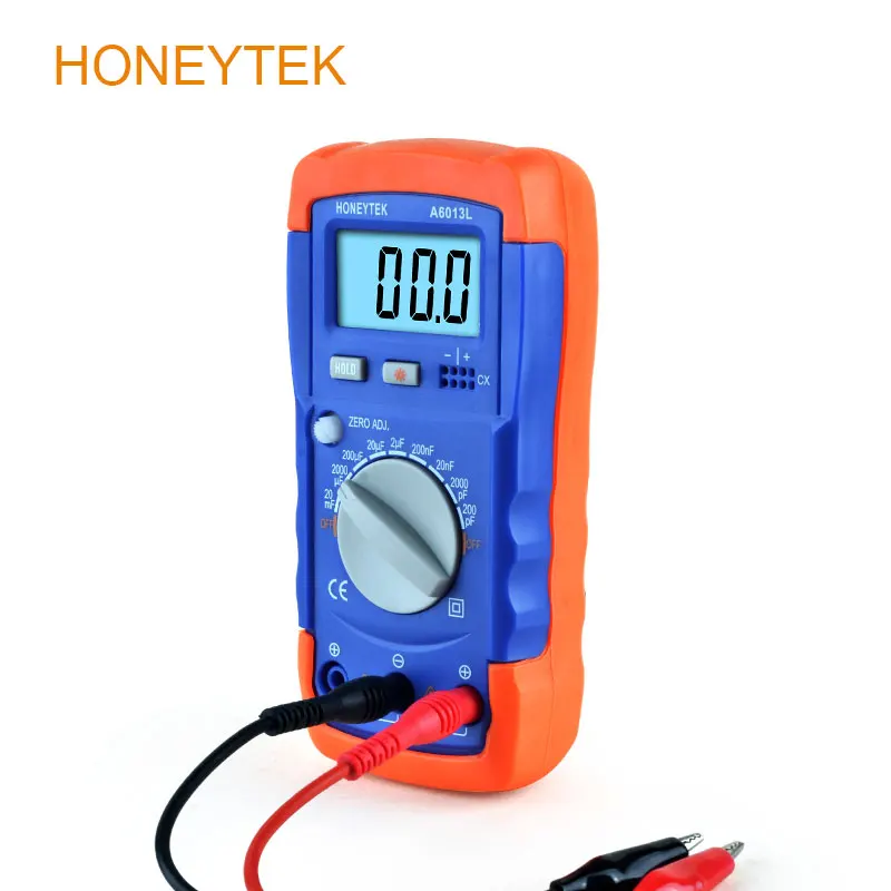 Мультиметр HONEYTEK 1pF-20000uF цифровой емкостный ручной измеритель емкости и Data Hold FUSED