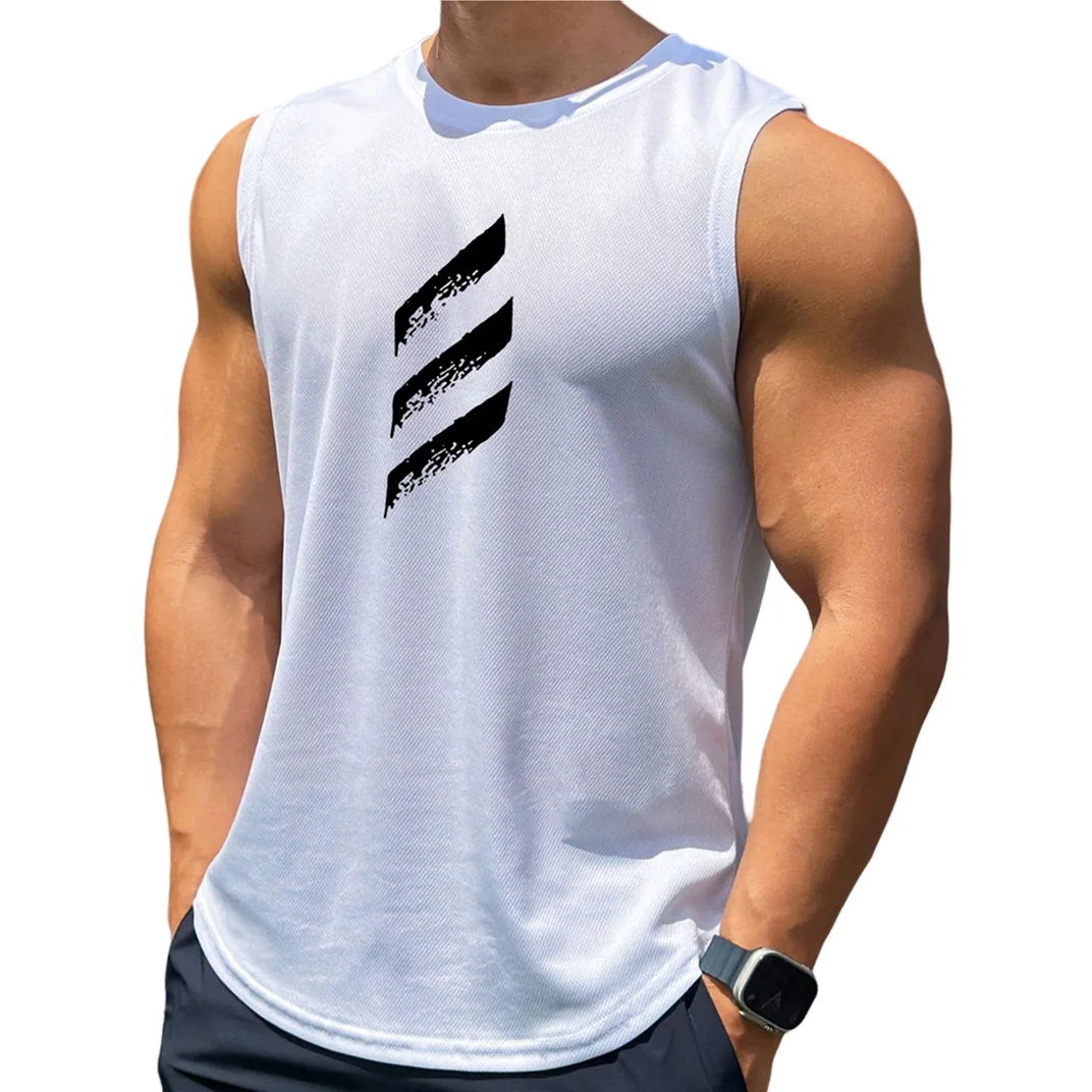 

Thin Quick Dry Bodybuilding Tank Top Men Gym Fitness Sleeveless Shirt Male Casual Stringer Singlet Vest Summer Training Clothing