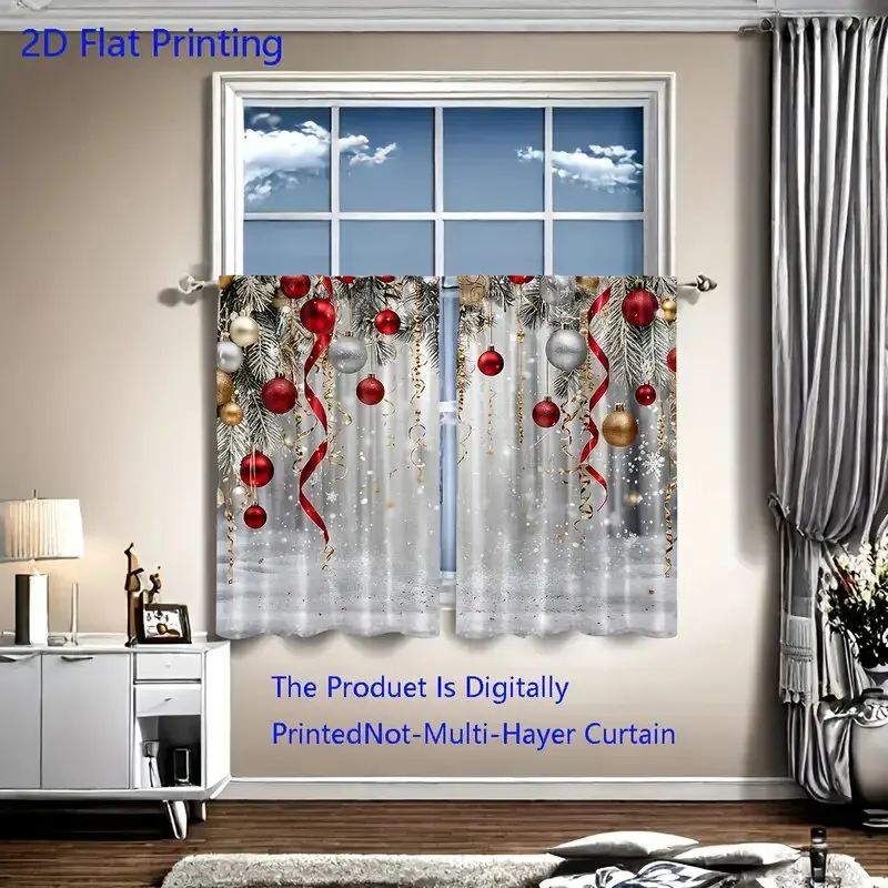 

Рождественские шторы из полиэстера