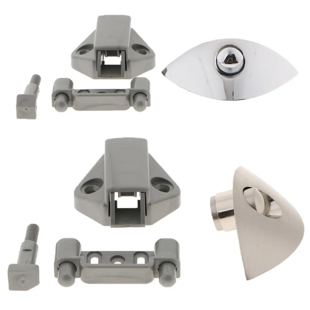 

Half-Moon Keyless Push Lock Latch Catch Wardrobe Drawer RV Furniture Locks