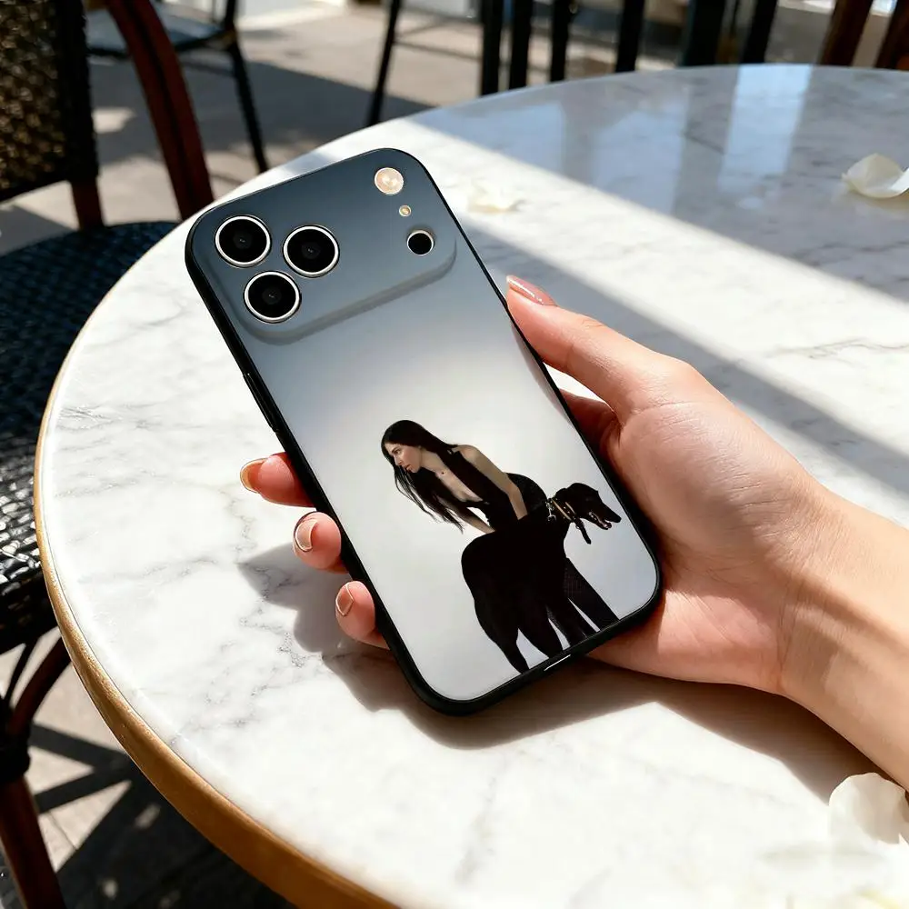 Фото Чехол C-Caroline Polachek для iPhone 17 16 15 14 13 12 11 Pro Max Plus Air Mini, мягкий, черный №3