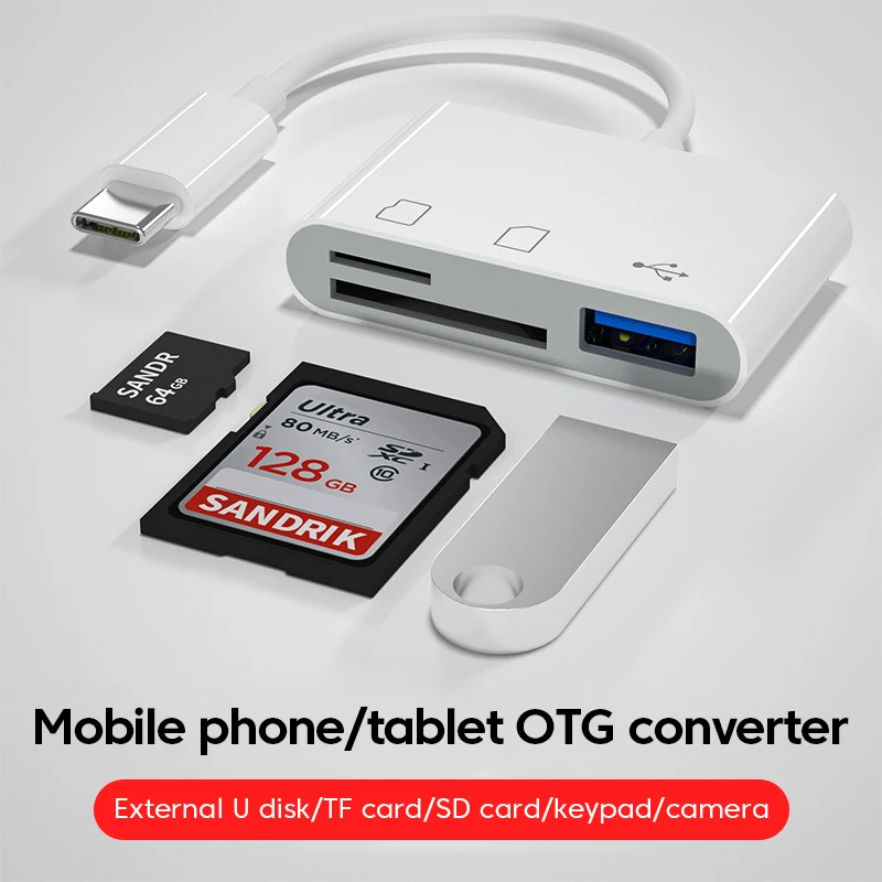 

Устройство для чтения карт памяти Elough с USB Type C на SD, TF, USB