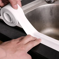 waterproof sealing tape bathroom kitchen sealing strip shower sink bath sealer pvc self adhesive sealant tape wall sticker 3 2m