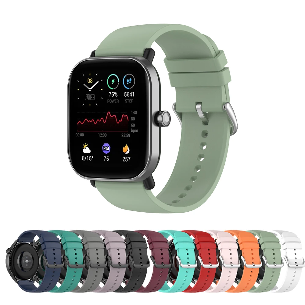

Ремешок силиконовый для Huami Amazfit GTR 42 мм, спортивный браслет для Amazfit GTS 3 2 2E GTS2 Mini, Amazfit Bip S U, 20 мм