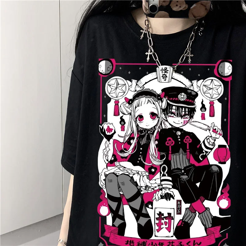 

Anime Harajuku T-shirt Horror Comics Toilet Bound Hanako Kun T-shirt Gothic Cartoon Print Japanese Style T Shirts Top Women