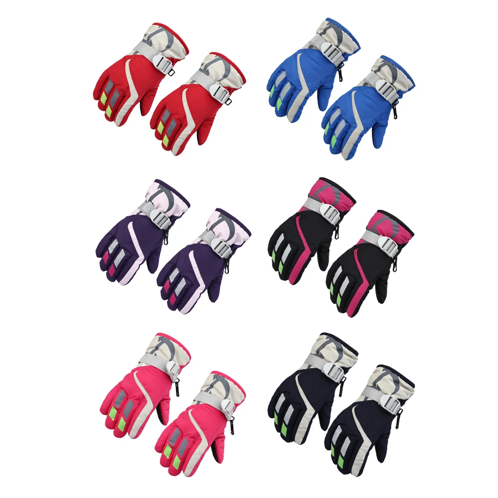 

1 Pair Kids Mittens Winter Waterproof Easy Matching Skiing Accessories