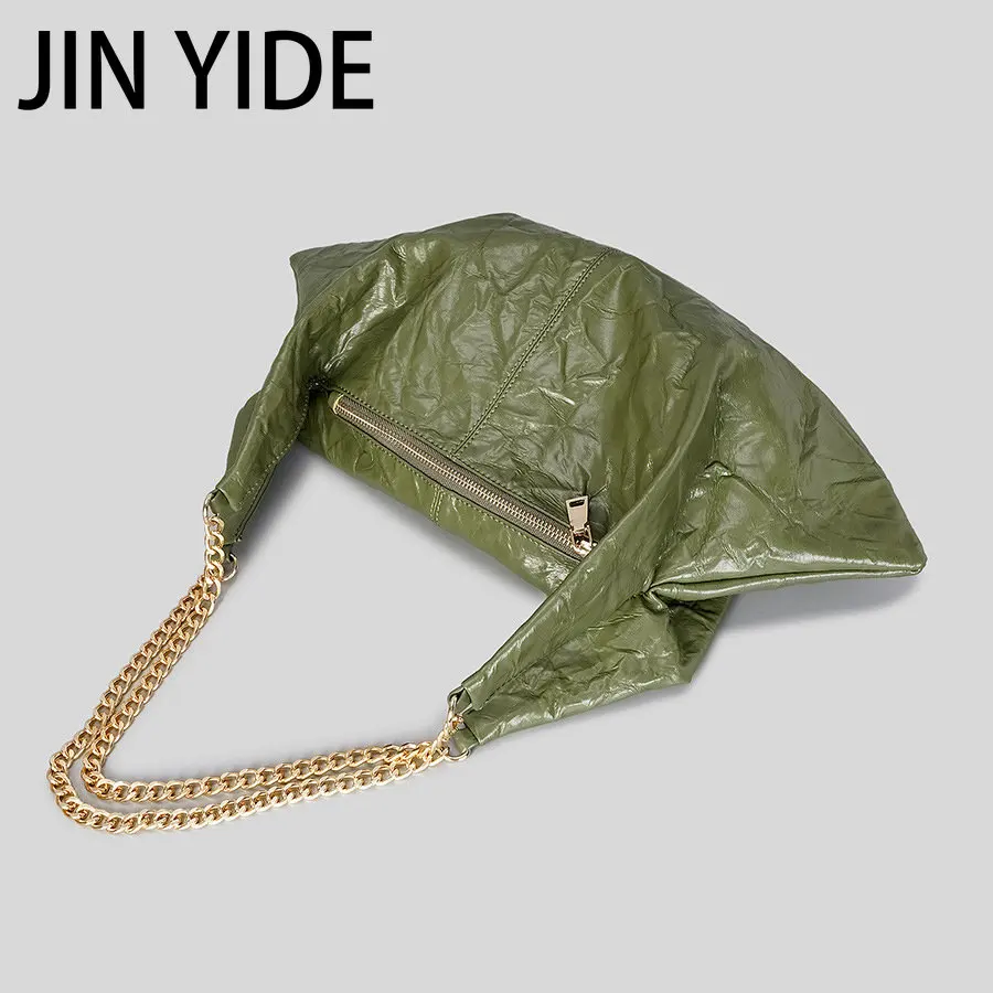 Vintage Chic Hobos Women Shoulder Bags Designer Ruched Soft Pu Leather Handbags Fashion Armpit Bag Casual Large Tote Purses 2023