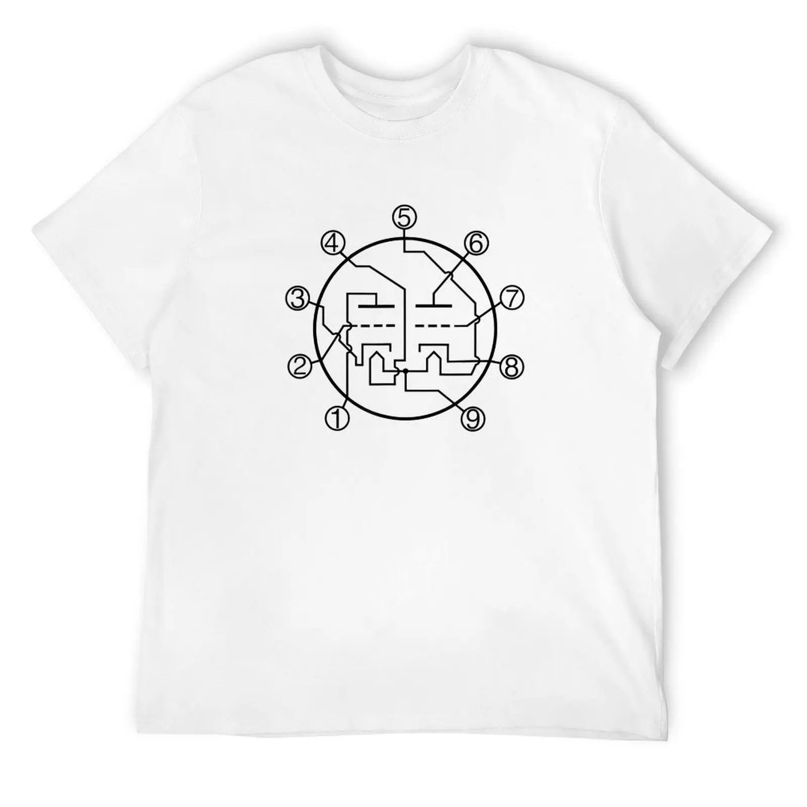 Мужские белые футболки с принтом 12AX7 ECC83