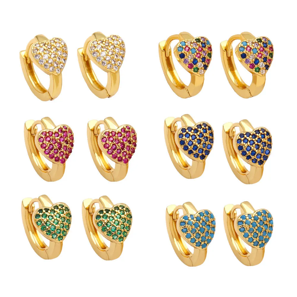 

Ailodo Romantic Heart Shape Clip Earrings For Women Luxury Cubic Zirconia Party Wedding Earrings Fashion Jewelry Christmas Gift