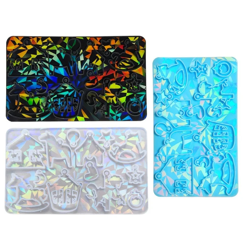 Голографические лазерные серьги сделай сам в виде единорога карусели