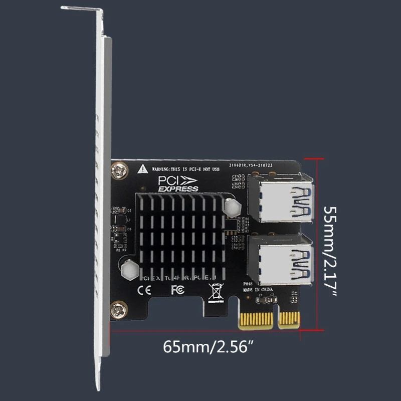 

PCIe X1 to 4 Adapter PCI-E Expansion Card Multiplier PCI for EXPRESS Riser for Bitcoin Mining Miner with Baffl