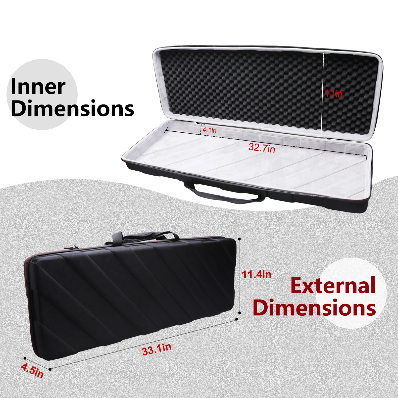 LTGEM EVA Hard Case for Alesis V49 MKII USB MIDI Keyboard Controller - Travel Protective Carrying Case